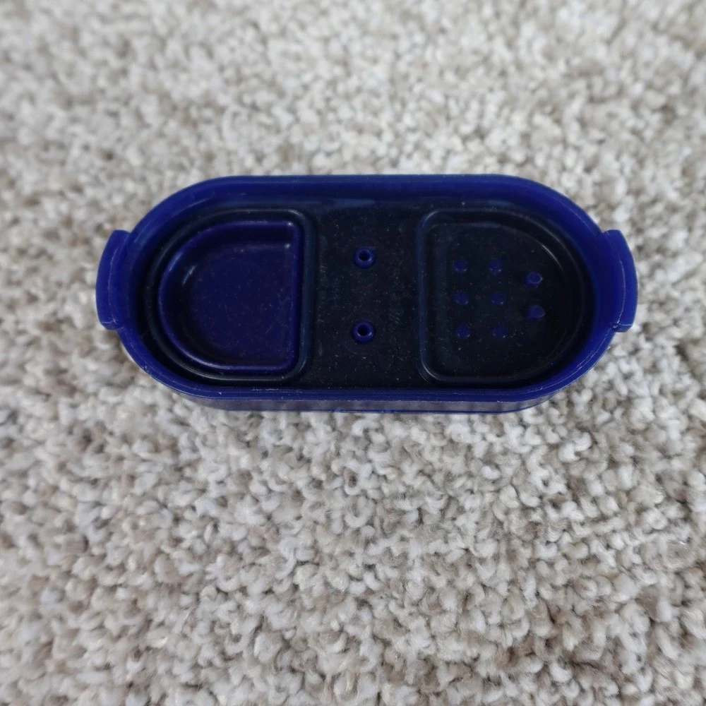 Tupperware Navy Blue Oval Spice Shaker Replacement Lid Flip Top Seal Dual Sided